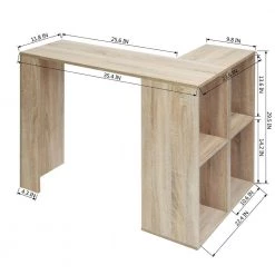 Baillie 35.4 in. L-Shape Beech Manuefactured Wood Computer Desk With Open Shelves by Homy Casa -Homy Casa Shop beech homy casa computer desks hd baillie lr beech 1f 1000