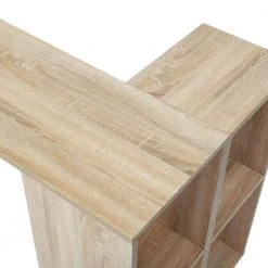 Baillie 35.4 in. L-Shape Beech Manuefactured Wood Computer Desk With Open Shelves by Homy Casa -Homy Casa Shop beech homy casa computer desks hd baillie lr beech 44 1000