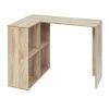 Baillie 35.4 in. L-Shape Beech Manuefactured Wood Computer Desk With Open Shelves by Homy Casa