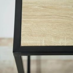 Waikaia 39.4 in. Rectangular Light Brown Writing Desk with Wheels by Homy Casa -Homy Casa Shop beech homy casa writing desks waikaia table 44 1000