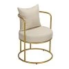 Living Room Beige Fabric Leisure Chair Arm Chair by Homy Casa