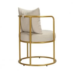 Living Room Beige Fabric Leisure Chair Arm Chair by Homy Casa -Homy Casa Shop beige homy casa accent chairs kanter beige c3 1000