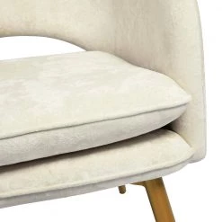 Lindsay Beige Velvet Accent Chair Arm Chair by Homy Casa -Homy Casa Shop beige homy casa accent chairs lindsay beige 1pcs 44 1000