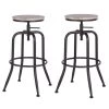 Anacletus 30.3 in. Beige Metal Frame Height Adjustable Bar Stool (Set of 2) by Homy Casa