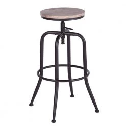 Anacletus 30.3 in. Beige Metal Frame Height Adjustable Bar Stool (Set of 2) by Homy Casa -Homy Casa Shop beige homy casa bar stools hd anacletus oak lmkz c3 1000