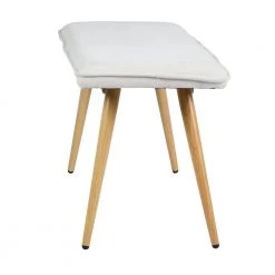 Nuhu Beige Fabric Upholstered Oak Metal Legs Bench( 18.3 in H * 45.3 in W * 15.3 in D） by Homy Casa -Homy Casa Shop beige homy casa bedroom benches hd nuhu beige oak leg 1f 1000