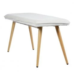 Nuhu Beige Fabric Upholstered Oak Metal Legs Bench( 18.3 in H * 45.3 in W * 15.3 in D） by Homy Casa -Homy Casa Shop beige homy casa bedroom benches hd nuhu beige oak leg 4f 1000