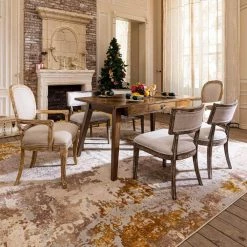 Rahmat Beige Upholsteried Dining Chairs(Set of 2) by Homy Casa -Homy Casa Shop beige homy casa dining chairs rahmat 77 1000