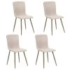 Scargill Beige Upholstered Textured Fabric Dining Chairs (Set of 4) by Homy Casa 2 Scargill Beige Upholstered Textured Fabric Dining Chairs (Set of 4) by Homy Casa -Homy Casa Shop beige homy casa dining chairs scargill beige 64 1000