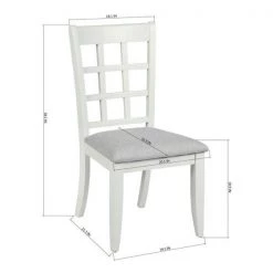 Zuhayr Beige Fabric Upholstered Dining Chairs with Solid Wood Legs (Set of 4) by Homy Casa -Homy Casa Shop beige homy casa dining chairs zuhayr dining chair 44 1000