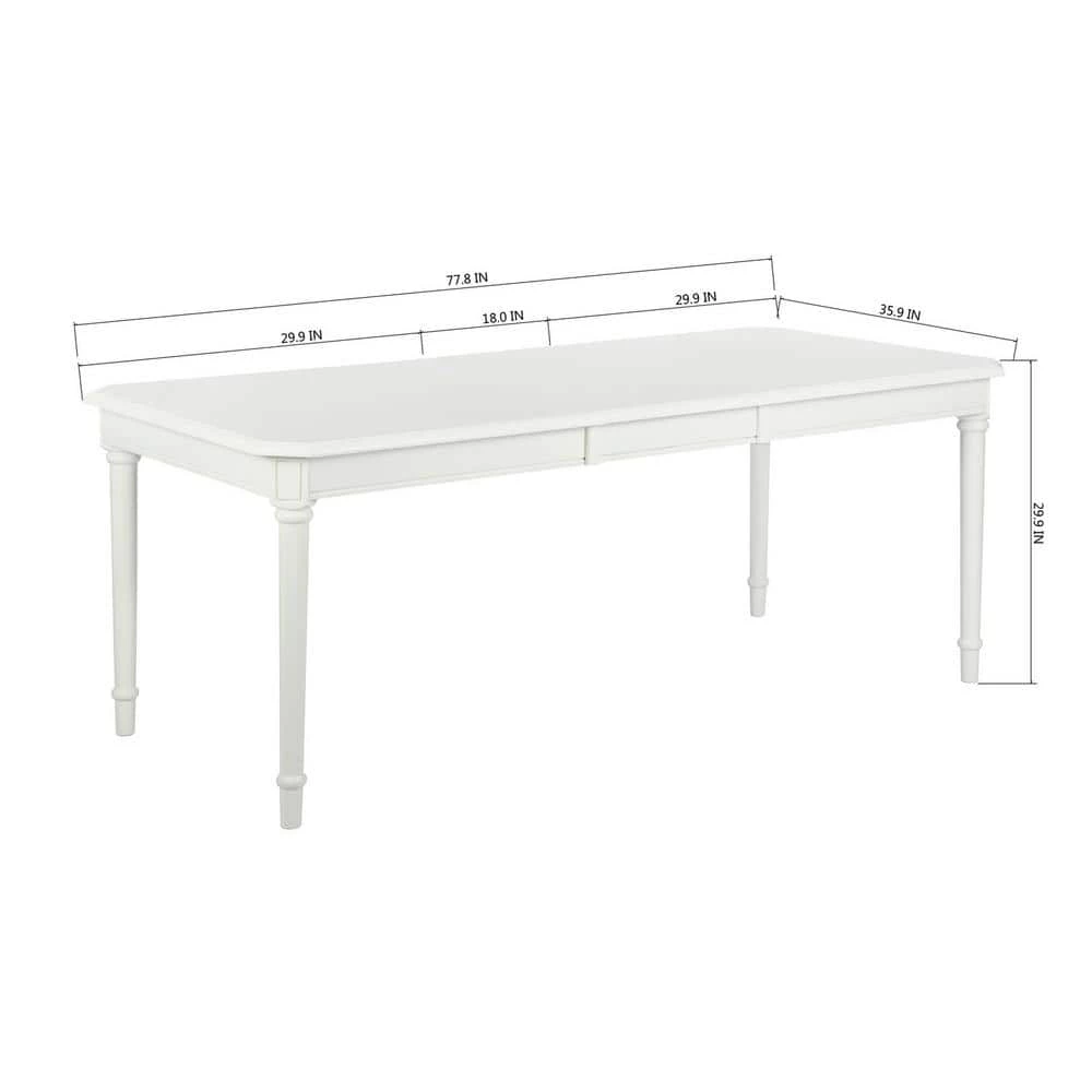 Zakir 7-Piece Rectangular Beige Wood Top Table Extendable Dining Set ( Seats 6 ) by Homy Casa 7 Zakir 7-Piece Rectangular Beige Wood Top Table Extendable Dining Set ( Seats 6 ) by Homy Casa - Image 5