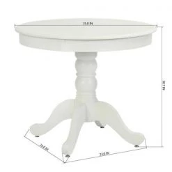 Zuhayr 5-Piece Round Beige Wood Top Table Extendable Dining Sets ( Seats 4 ） by Homy Casa -Homy Casa Shop beige homy casa dining room sets zuhayr dining set 4f 1000