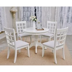 Zuhayr 35.8 in. Round Beige Wood Dining Table (Seats-4) by Homy Casa -Homy Casa Shop beige homy casa kitchen dining tables zuhayr dining table 31 1000