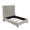 Paulette 89 in. W Beige Line Tufted Wood Frame Queen Platform Bed by Homy Casa -Homy Casa Shop beige homy casa platform beds hd paulette queen 64 1000