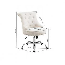 Bowden Beige Upholstery Task Chair by Homy Casa -Homy Casa Shop beige homy casa task chairs bowden beige iron base 2488 44 1000