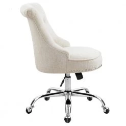 Bowden Beige Upholstery Task Chair by Homy Casa -Homy Casa Shop beige homy casa task chairs bowden beige iron base 2488 4f 1000