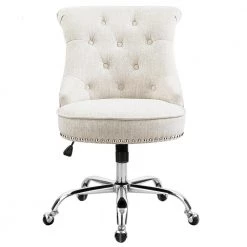 Bowden Beige Upholstery Task Chair by Homy Casa