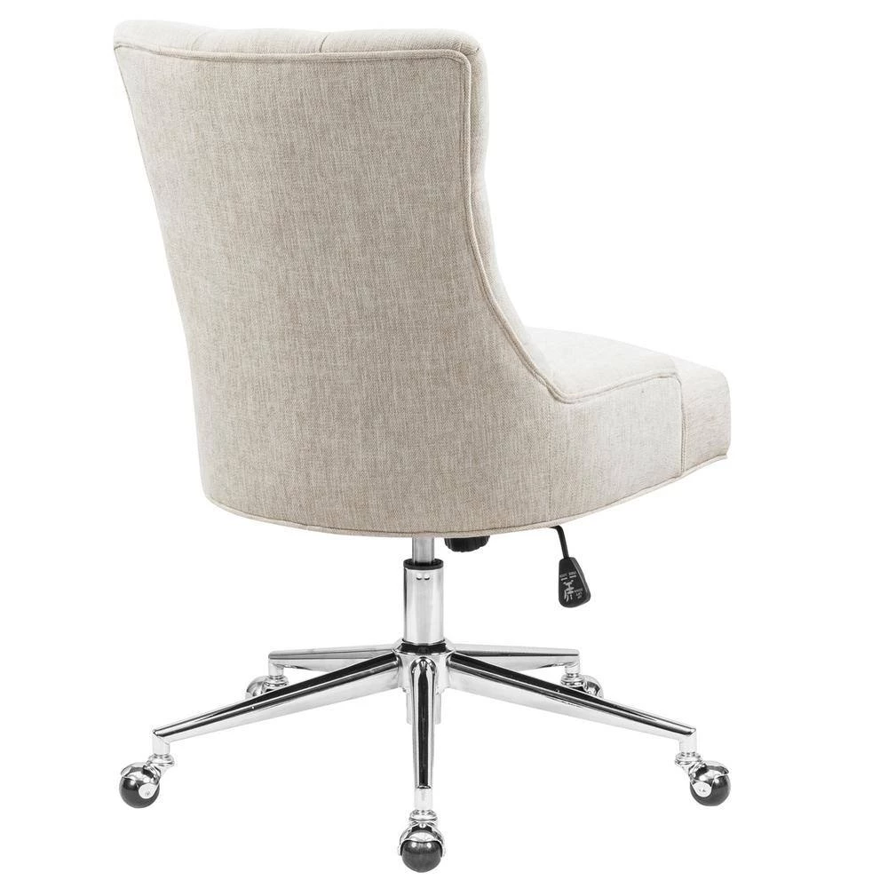 Chaden Beige Upholstery Office Chair Task Chair by Homy Casa 7 Chaden Beige Upholstery Office Chair Task Chair by Homy Casa - Image 5