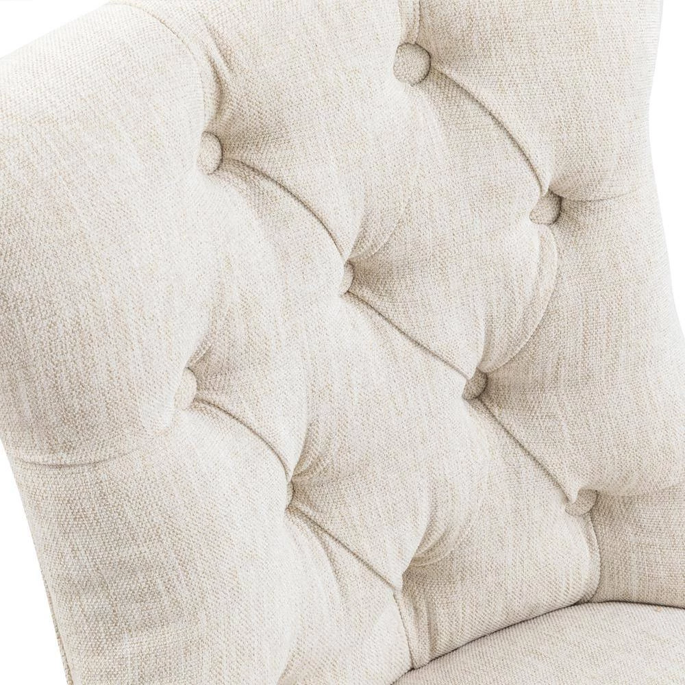 Chaden Beige Upholstery Office Chair Task Chair by Homy Casa 9 Chaden Beige Upholstery Office Chair Task Chair by Homy Casa - Image 7