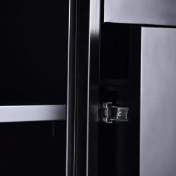 Stanic Black Metal Storage Cabinet With 2-Door, 3-Drawer by Homy Casa -Homy Casa Shop black homy casa accent cabinets stanic black 1d 1000