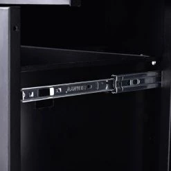 Stanic Black Metal Storage Cabinet With 2-Door, 3-Drawer by Homy Casa -Homy Casa Shop black homy casa accent cabinets stanic black 76 1000