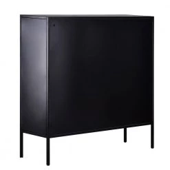 Stanic Black Metal Storage Cabinet With 2-Door, 3-Drawer by Homy Casa -Homy Casa Shop black homy casa accent cabinets stanic black fa 1000