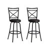 Bailan 29 in. Black High Back Metal Frame Barstool With Faux Leather Swivel Seat(Set of 2) by Homy Casa 1 Bailan 29 in. Black High Back Metal Frame Barstool With Faux Leather Swivel Seat(Set of 2) by Homy Casa -Homy Casa Shop black homy casa bar stools bailan 64 1000