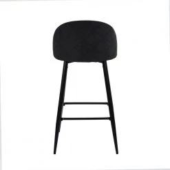 Haseeb 38 in. Black Low Back Metal Frame Bar stool With Fabric Seat ( Set of 2) by Homy Casa 19 Haseeb 38 in. Black Low Back Metal Frame Bar stool With Fabric Seat ( Set of 2) by Homy Casa -Homy Casa Shop black homy casa bar stools haseeb terry black 1f 1000