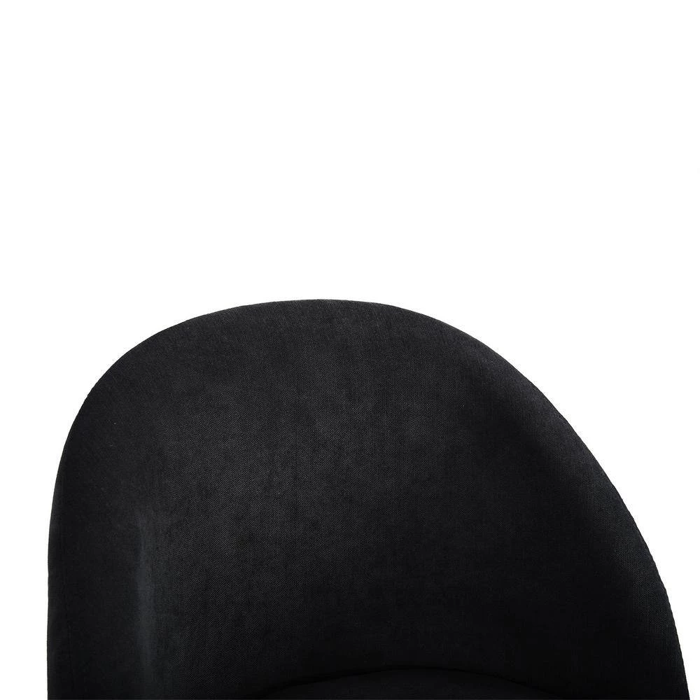 Haseeb 38 in. Black Low Back Metal Frame Bar stool With Fabric Seat ( Set of 2) by Homy Casa 11 Haseeb 38 in. Black Low Back Metal Frame Bar stool With Fabric Seat ( Set of 2) by Homy Casa - Image 9