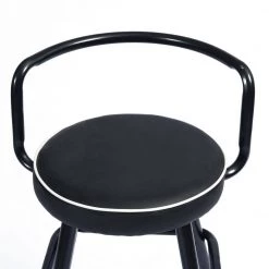 BALLON 31.5in.Black Low Back Metal Frame Cushioned Bar Stool with PU seat (Set of 2) by Homy Casa -Homy Casa Shop black homy casa bar stools hd ballon counter bar black fa 1000