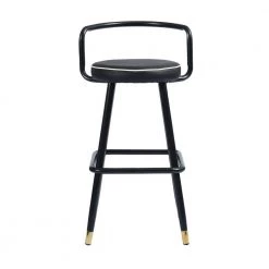 Ballon 28.7 in. Metal Frame Upholstery High Barstool With Pu Seat(set of 2) by Homy Casa -Homy Casa Shop black homy casa bar stools hd ballon high bar black 4f 1000
