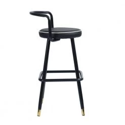 Ballon 28.7 in. Metal Frame Upholstery High Barstool With Pu Seat(set of 2) by Homy Casa -Homy Casa Shop black homy casa bar stools hd ballon high bar black c3 1000