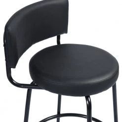 Chive 28.7 in. Black Metal Frame LowBack Bar Stool with Faux Leather Seat (Set of 2) by Homy Casa 21 Chive 28.7 in. Black Metal Frame LowBack Bar Stool with Faux Leather Seat (Set of 2) by Homy Casa -Homy Casa Shop black homy casa bar stools hd chive high bar black fa 1000