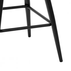 Fiyan 28.5 in. Black Metal Frame Bar Stool with Black PP Seat( Set of 2) by Homy Casa -Homy Casa Shop black homy casa bar stools hd fiyan pp full bk middle bar 76 1000
