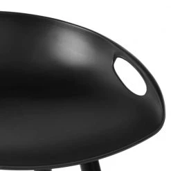 Fiyan 28.5 in. Black Metal Frame Bar Stool with Black PP Seat( Set of 2) by Homy Casa -Homy Casa Shop black homy casa bar stools hd fiyan pp full bk middle bar fa 1000