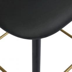 Smeg 38.4 in. Black Low Back Metal Frame Cushioned Bar Stool with PU seat (Set of 2) by Homy Casa 17 Smeg 38.4 in. Black Low Back Metal Frame Cushioned Bar Stool with PU seat (Set of 2) by Homy Casa -Homy Casa Shop black homy casa bar stools hd smeg bar black pu black gold leg fa 1000