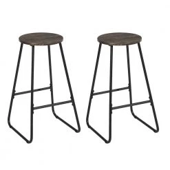 Bar & Counter Black Barstool (Set of 2) by Homy Casa