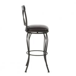 Wichita 29.7 in. Black Low Back Metal Bar Stool with Swivel Function (Set of 2) by Homy Casa -Homy Casa Shop black homy casa bar stools wichita 29 2pcs 5495 4f 1000