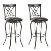 Wichita 29.7 in. Black Low Back Metal Bar Stool with Swivel Function (Set of 2) by Homy Casa 1 Wichita 29.7 in. Black Low Back Metal Bar Stool with Swivel Function (Set of 2) by Homy Casa -Homy Casa Shop black homy casa bar stools wichita 29 2pcs 5495 64 1000
