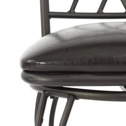 Wichita 29.7 in. Black Low Back Metal Bar Stool with Swivel Function (Set of 2) by Homy Casa -Homy Casa Shop black homy casa bar stools wichita 29 2pcs 5495 76 1000