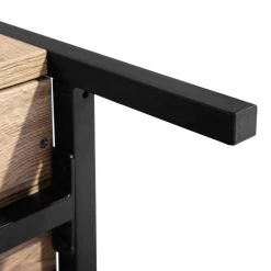 BEBOU 47.25 in. Black Metal 1-Shelf Classic Bookcase Open Back by Homy Casa -Homy Casa Shop black homy casa bookcases bookshelves bebou side board low fa 1000