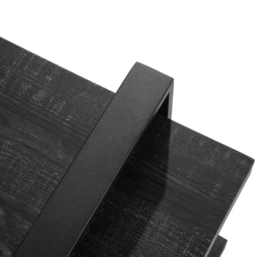 32.3 in. Black Wood Storage 2-Shelf Small Bookcase for Home Office Decor by Homy Casa 9 32.3 in. Black Wood Storage 2-Shelf Small Bookcase for Home Office Decor by Homy Casa - Image 7