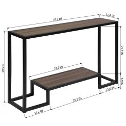 SURI 29.52 in. Black Wood 1-Shelf Classic Bookcase Open Back by Homy Casa -Homy Casa Shop black homy casa bookcases bookshelves suri black console table 44 1000