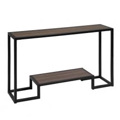 SURI 29.52 in. Black Wood 1-Shelf Classic Bookcase Open Back by Homy Casa -Homy Casa Shop black homy casa bookcases bookshelves suri black console table 4f 1000