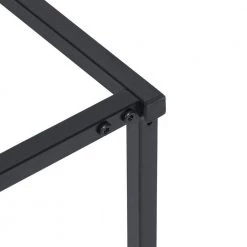 Adria 31.5 in. White Square Faux Marble Top Coffee Table with Black Legs by Homy Casa -Homy Casa Shop black homy casa coffee tables adria coffee table black leg 44 1000