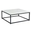 Adria 31.5 in. White Square Faux Marble Top Coffee Table with Black Legs by Homy Casa 2 Adria 31.5 in. White Square Faux Marble Top Coffee Table with Black Legs by Homy Casa -Homy Casa Shop black homy casa coffee tables adria coffee table black leg 64 1000