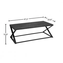 Carvalho Black Metal Coffee Table by Homy Casa -Homy Casa Shop black homy casa coffee tables carvalho coffee table a 40 1000