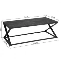 Carvalho Black Metal Coffee Table by Homy Casa -Homy Casa Shop black homy casa coffee tables carvalho coffee table a 76 1000