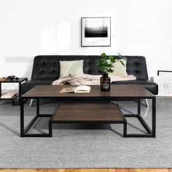 Billee Frame Coffee Table by Homy Casa -Homy Casa Shop black homy casa coffee tables suri black coffee table 31 1000