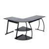 44 in. L-Shaped Black Wood Laptop Desk with Metal Leg by Homy Casa 2 44 in. L-Shaped Black Wood Laptop Desk with Metal Leg by Homy Casa -Homy Casa Shop black homy casa computer desks hd kante bkw jm 64 1000